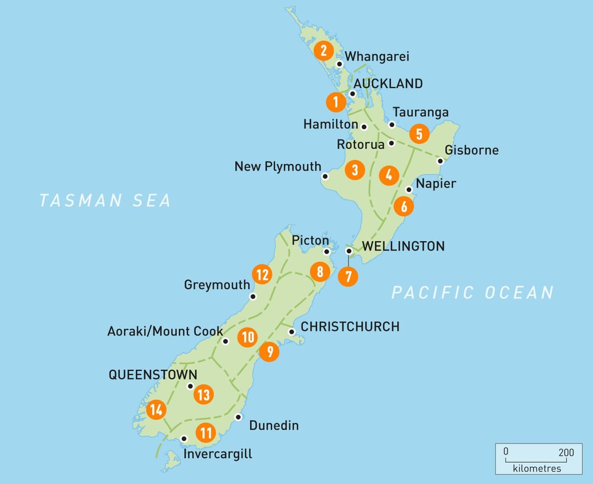 auckland, în noua zeelandă hartă