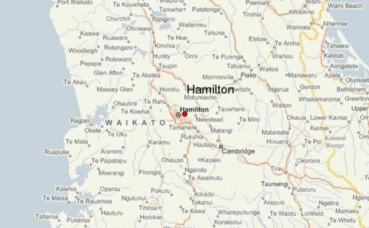 Harta hamilton, noua zeelandă