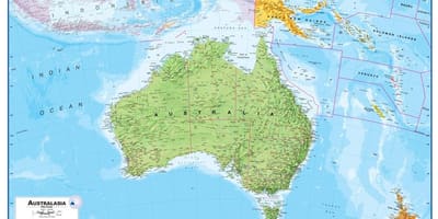 Australia noua zeelandă hartă