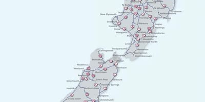 Harta noua zeelandă autostrada