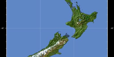 Noua zeelandă pământ hartă