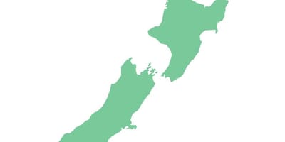 Noua zeelandă harta contur vectorial