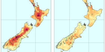 Harta noua zeelandă temperatura