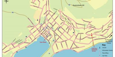 Harta strada din queenstown, noua zeelandă